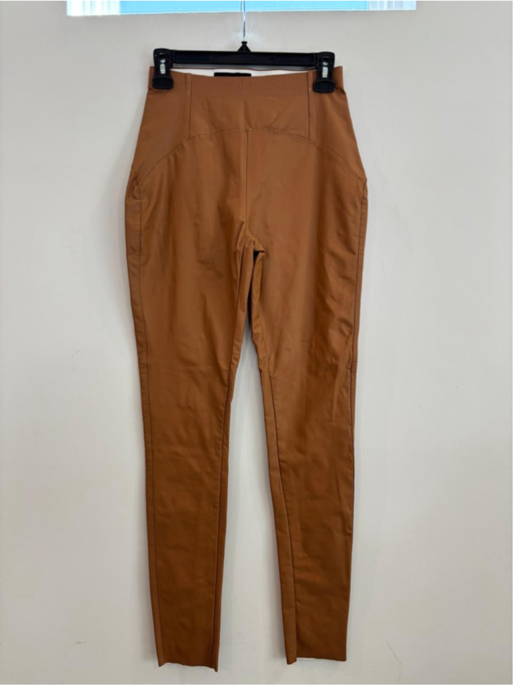 Akira Camel Tan High Waisted Skinny Pants Paneled Stretch Leggings Small #S08